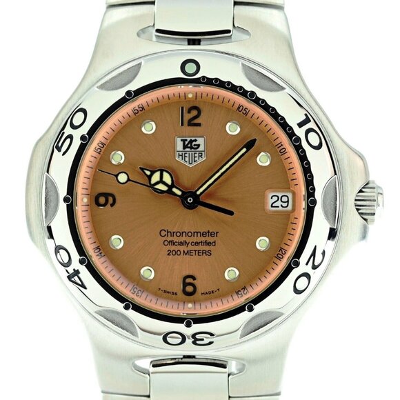 Tag Heuer 37mm Men's Kirium Copper Dial Swiss Automatic COSC Watch! Ref: WL5114!